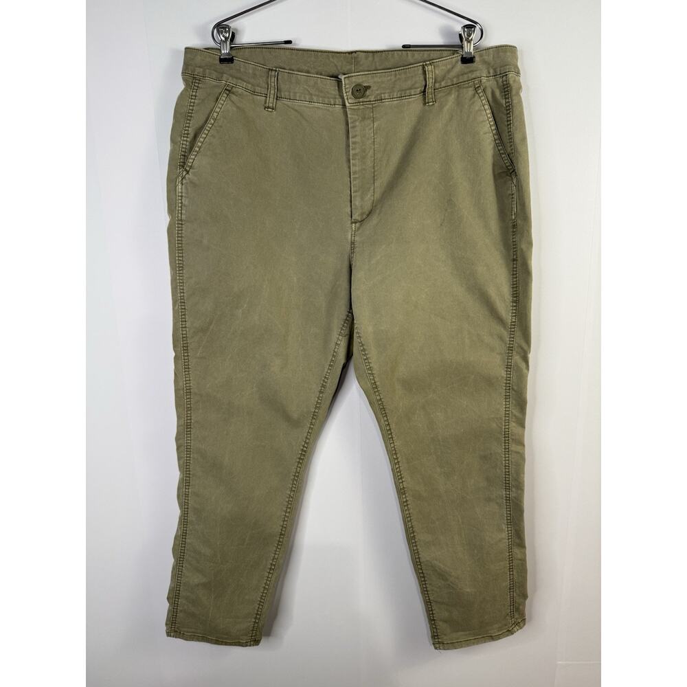 Old Navy High Waisted OG Olive Army Green Chino Pants Women's‎ Size 18P 18S
